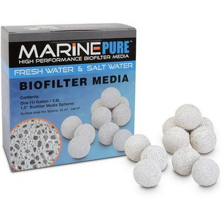 UPC: 0857246002011 | MarinePure Biofilter Media Spheres – 1.5 – 1 gal