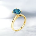 thumbnail image 4 of Gem Stone King 2.25 Ct Oval London Blue Topaz 10K Yellow Gold Ring, 4 of 4