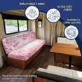 thumbnail image 5 of FUIALDOLG Pink Cherry Blossom Print 2 Piece RV Sofa Cover, Wrinkle Free Camper Slipcover for Travel Trailer Dinette, Stain Protection for Pet Families Camping, 5 of 7