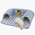 thumbnail image 1 of Túnel para mascotas Lfokd, 56 x 48 x 34 cm, 3 agujeros, escondite azul, 1 of 6
