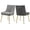 Gray, variant on 2PCS Velvet Dining Chairs, Upholstered Velvet Accent Chairs, Mid Century Modern Chairs for Dining/Kitchen/Living Room, Light Grey