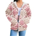 thumbnail image 2 of Puntoco Blusa Estampada De Moda Para Mujer, Blusa De Manga Larga, Sudadera Con Bolsillos Y Capucha, 2 of 5
