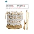 thumbnail image 3 of Deago Straw Handbags Women's Summer Beach Straw Bucket Tote Bag Straw Woven Handbag Lace Crossbody Shoulder Bag Purse, 3 of 7