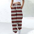 thumbnail image 2 of Sweatpants for Women High Waisted Straight Leg Sweat Pants Casual Solid Drawstring Elastic Pants with Pockets, 2 of 5