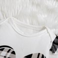 thumbnail image 4 of TOWED22 Infant Girl Clothes Long Sleeve Ruffle Bodysuit Pants Bow Headband Sets Fall Winter Spring Outfits,3-6 M, 4 of 8