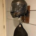 thumbnail image 3 of DYNWAVECA Universal Helmet Holder, Mounted Moto Wooden Multifunction Metal Display Stand Hanger Rack Storage Organizer for Hat Wigs Coats Scarves Keys, 3 of 8