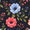 Deep Blue Flower, variant on Gocvo Multiple Pockets Corduroy Bag, Large Tote Bag for Women, Ladies Bag Casual Hobo Handbags(White Black Dots)