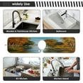 thumbnail image 7 of Autumn River Forest Sink Splash Guard for Faucet 2 Packs Faucet Absorbent Mats, Vintage Retro Fall Faucet Handle Drip Catcher Quickly Drying Mat for Kitchen Counter Bathroom RV, 14.9"x5.5", 7 of 7