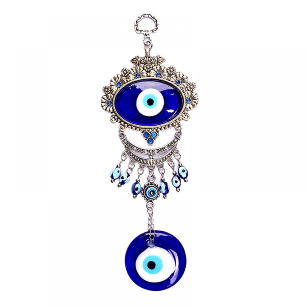 Lucky Evil Eye Hanging Ornament for Blessing Strength Crystal Pendant Home Decor 