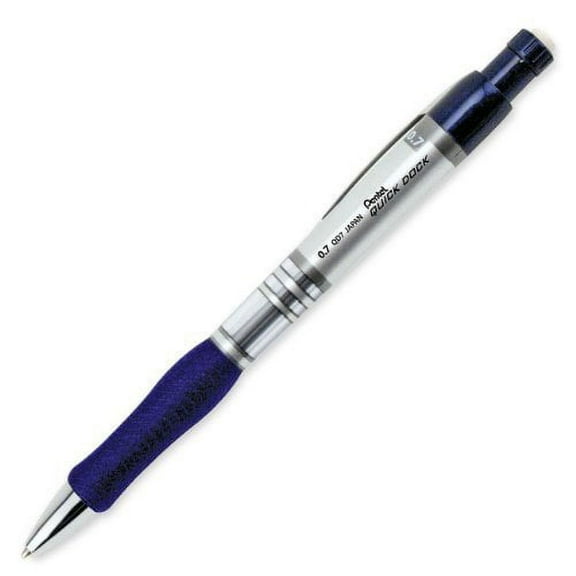 Pentel Mechanical Pencil, Quick Dock, 0.7mm, Blue (QD7E-C) by Pentel