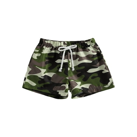 

TheFound Toddler Baby Boys Shorts Camouflage Palm Tree Printing Swim Trunks Summer Beach Short Pants