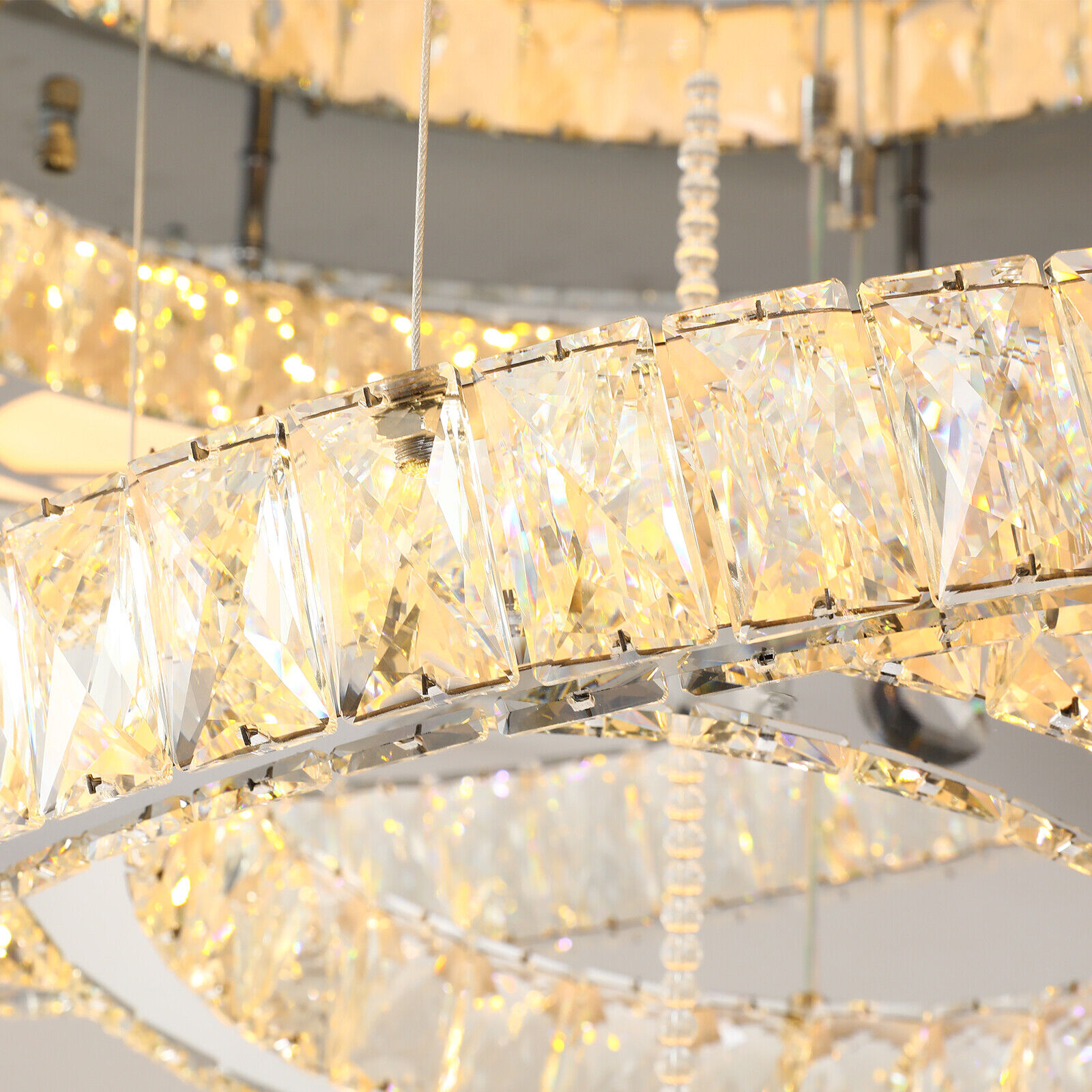 SHZICMY Modern Luxury Crystal Ceiling Chandelier Lamp Pendant Lights
