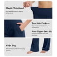 thumbnail image 5 of Pantalones Mujer Pierna Ancha Talovee Azul Marino Cintura Alta con Bolsillos XX-L, 5 of 5