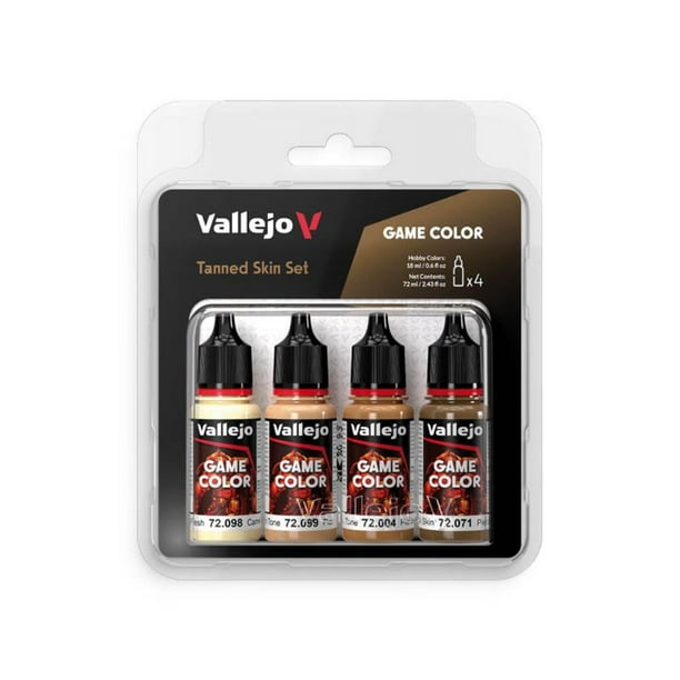 Set de pintura Vallejo Tanned Skin de 4 x 18 ml Game Color