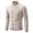 Beige, variant on Miluxas Mens Mock Neck Sweater Ribbed Slim Fit Long Sleeve Turtleneck Button Design Pullover Sweater