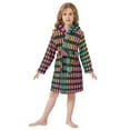 thumbnail image 6 of FORMRS Kids Bathrobe Unisex Hooded Robe Toddler Pajamas Sleepwear, Size 4-6T, Pink Block Pattern, 6 of 7