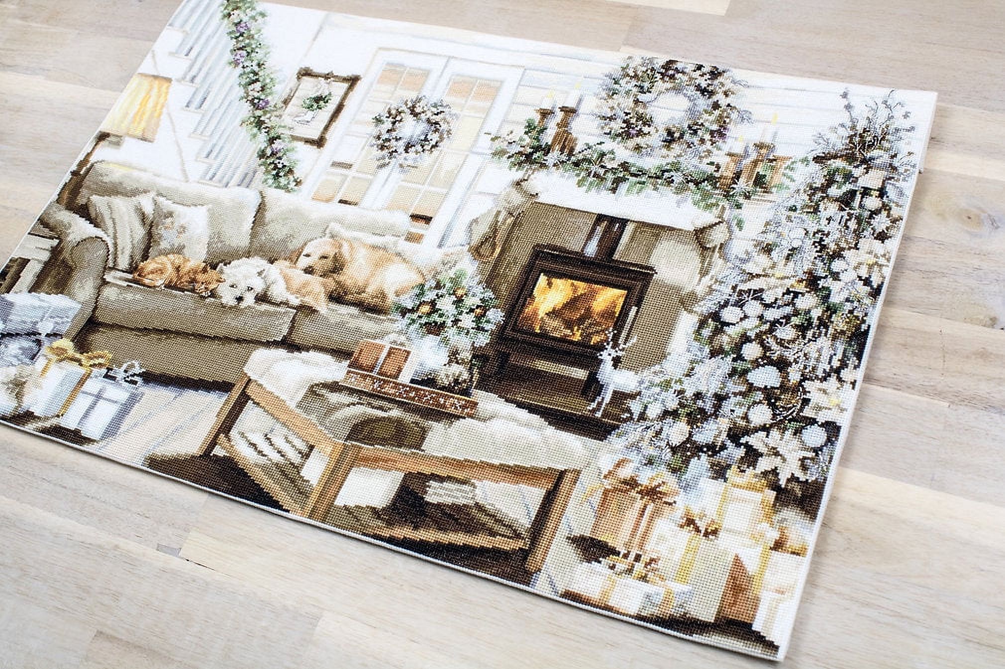 Luca-S Dreaming of a White Christmas Counted Cross-Stitch Kit