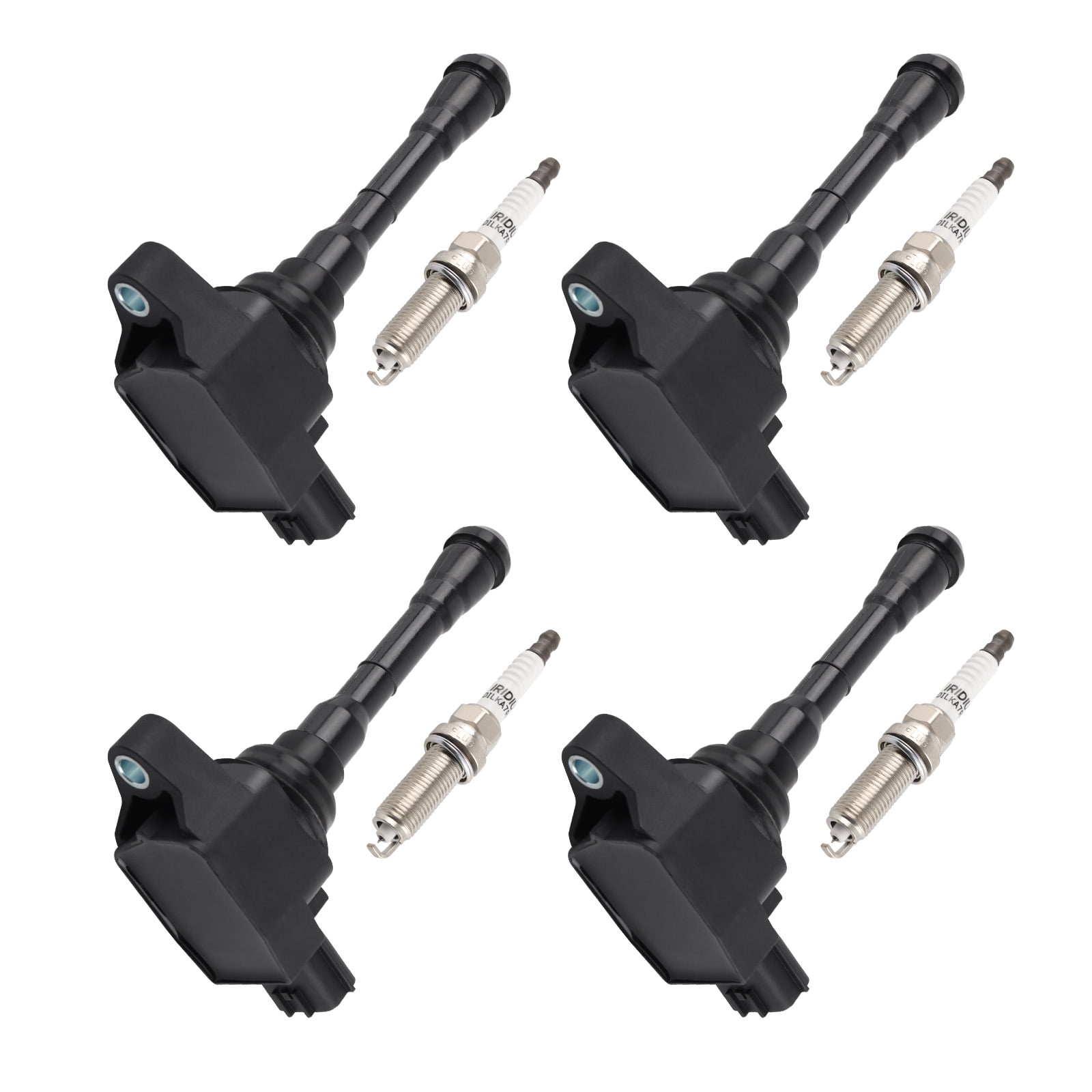 maXpeedingrods UF659 Set of 4 Ignition Coil Pack and Iridium Spark Plugs Fit for Nissan Juke 2011-2017 1.6L L4, Ignition Coil Kit Replaces UF-659 224481KC0A