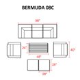 thumbnail image 3 of Bermuda 8 Piece Outdoor Wicker Patio Furniture Set 08c, 3 of 7