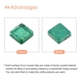 thumbnail image 4 of Mosaico Azulejos, Vidrio Azulejos, Brillo Cristal Mosaico Vidrio Piezas Granel Cuadrado Mosaico Azulejos 1 x 1cm para Hogar Decoración, DIY Obra, 50uds (50g, Oscuro Verde), 4 of 7