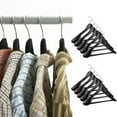 thumbnail image 3 of Wooden Clothes Hangers Set, Wide Shoulder Non- Hangers for Pants, Skirts, Suits with 360Â° Swivel Hook, 3 of 8