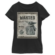 Girl's Star Wars: The Mandalorian The Child Wanted Unknown Species Graphic Tee Black Small