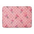 thumbnail image 1 of Carolines Treasures BB7543RUG Watercolor Paper Clips & Polkadots Pink Machine Washable Memory Foam Mat, 1 of 4
