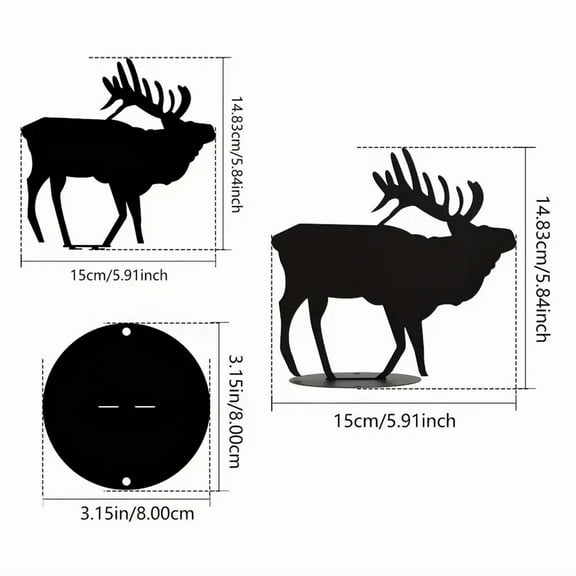 Metal Silhouette Garden Stake Christmas Decor - Christmas Reindeer , Fence, Lawn, Garden, Patio Decor for Garden Party Décor