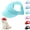 Light Blue, variant on Canvas Dog Baseball Cap with Ear Holes, Adjustable Neck Strap Pet Sun Hat, Lightweight Outdoor Peaked Cap for Small Medium Dog Summer Beach Walking Hiking Travel (L)