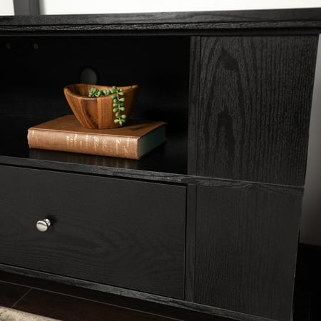 Walker Edison - Rustic Wood TV Console for Most TVs Up to 65" - Black