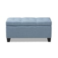 thumbnail image 5 of Baxton Studio Michaela Modern and Contemporary Light Blue Fabric Upholstered Storage Ottoman, 5 of 7
