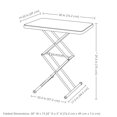 thumbnail image 2 of Sunnydaze Indoor/Outdoor Rectangular Patio Table with Adjustable Legs and Plastic Top - 29.5" - Gray, 2 of 10