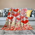 thumbnail image 2 of ARISTURING  Valentines' Day Throw Blanket, Romantic Love Heart Blanket Throw, Pink Cozy Flannel Blanket for Couch Bed Sofa, Soft Warm Bed Napping Blanket for Valentine's Home Decoration Gift, 2 of 6