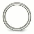 thumbnail image 3 of Primal Steel Titanium Ridged Edge 8mm Brushed and Polished Band, 3 of 11