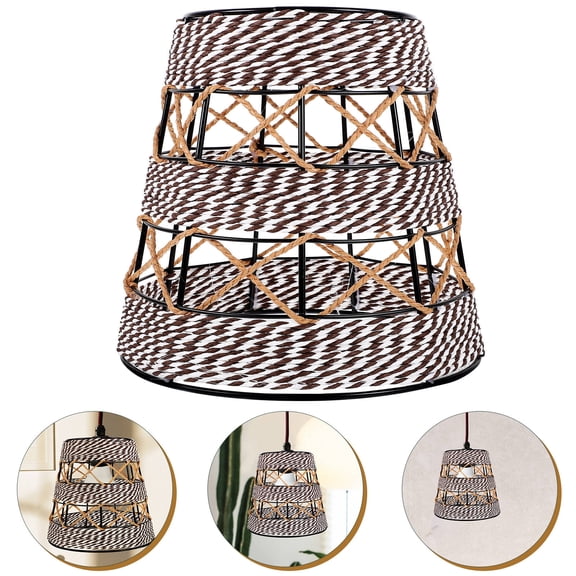 MLINS Replacement Drum Style Rope Braided Lampshade Living Room 19.00X19.00X18.10CM