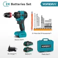 thumbnail image 3 of YOFIDRA 2 en 1 Destornillador eléctrico sin escobillas Taladro inalámbrico Martillo de impacto Herramienta eléctrica multifuncional para batería Makita de 18 V, 3 of 5