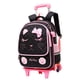 thumbnail image 1 of Mochila enrollable MITOWERMI, bonita forma de lazo con cara de gato, para niñas de 1 a 3 grados, 1 of 7