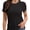 Black, variant on Short Sleeve T Shirts Women Summer Tops Crewneck Tees