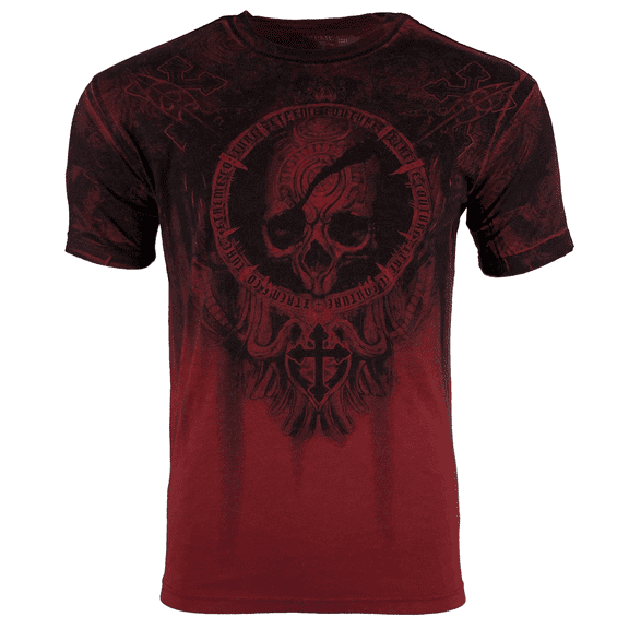 Xtreme Couture by Affliction Men's T-Shirt SHADOW WALKER Red
