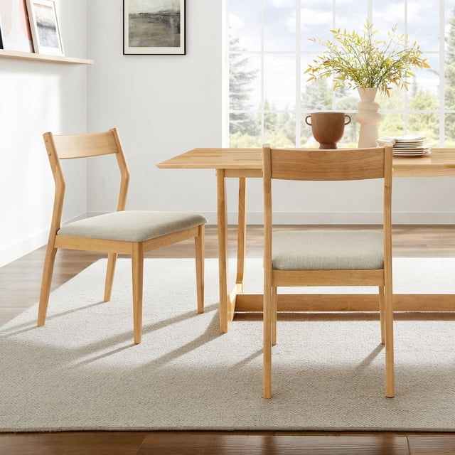 Modway Fabric Chair, SSet of 2 in Natural Heathered Weave, Beige
