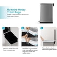 thumbnail image 5 of 12 Gallon Slim Kitchen Trash Can with Soft Close Lid, Step Pedal, Bag Tuck Band, and Removable Liner, Stainless Steel, Silver, 5 of 8