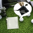 thumbnail image 4 of Toallas de limpieza de pelotas de golf de PU, limpiador de cabeza de palo de doble cara con hebilla colgante Blanco Zulema Limpieza de pelotas de golf, 4 of 8