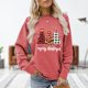 thumbnail image 4 of Sudadera Vêtements d'automne pour femmes, coupe ample, imprimé arbre de noël, costume Streetwear Kuymtek Rojo T L para Mujer, 4 of 8