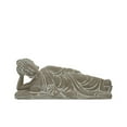 thumbnail image 2 of Urban Cement Side Lying Buddha Figurine with Hand on Head Position on Flat Base Natural Finish Gray, Small, 2 of 2