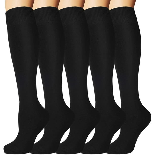 5 Pairs Warm Knee High Socks for WomenThermal Cotton Socks for Hiking