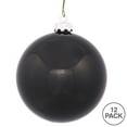 thumbnail image 3 of Vickerman 2.75" Christmas Ornament Ball, Black Shiny Finish, Shatterproof Plastic, UV Resistant, Holiday Christmas Tree Decoration, 12 Pack, 3 of 5