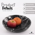 thumbnail image 2 of Radicaln Marble Fruit Bowl Storage 10" Black Handmade - Serving Bowl For Kitchen Counter - Home Décor, 2 of 7