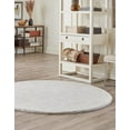 thumbnail image 3 of Jill Zarin Shaggy Chic Collection Area Rug - Shaggy (5' 3" Round Sea Salt White), 3 of 12