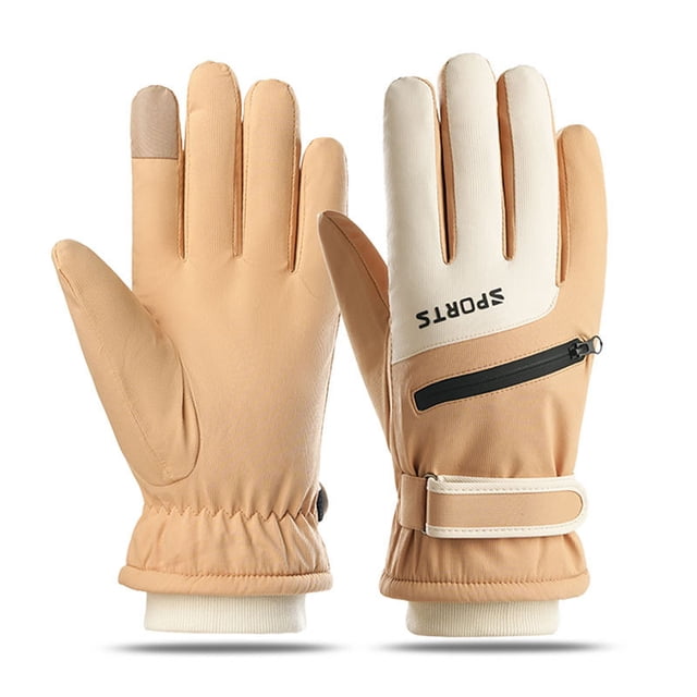 AWZXDE Ski Gloves Mens Winter Cycling Gloves Thickened Warm Screen For Motorcycle Riding Skiing