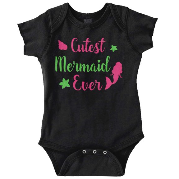 Cutest Mermaid Ever Daughter Birthday Bodysuit Jumper Girls Infant Baby Brisco Brands 12M